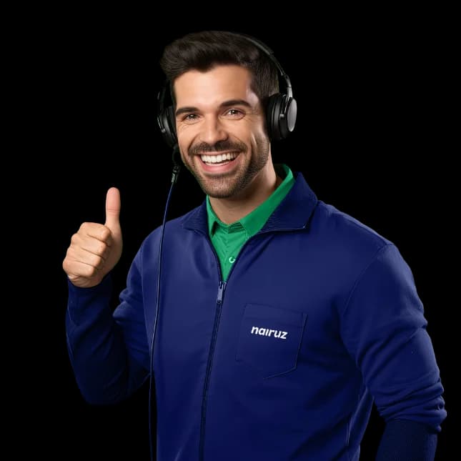 Narrador com camisa Nairuz