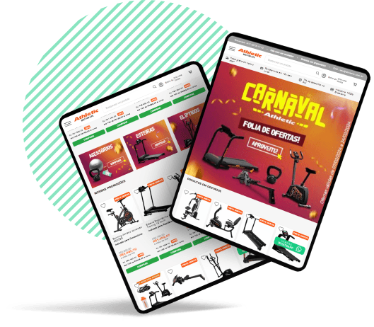 Tablet com site Athletic na tela