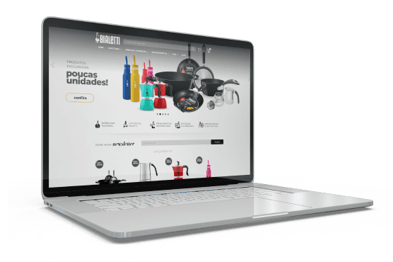 Notebook com site bialetti aberto