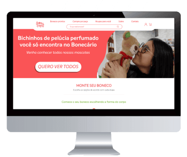 Site Bonecário no monitor