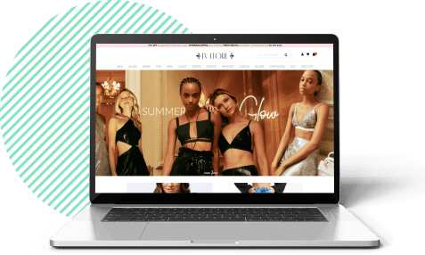 Site da LV Store no notebook